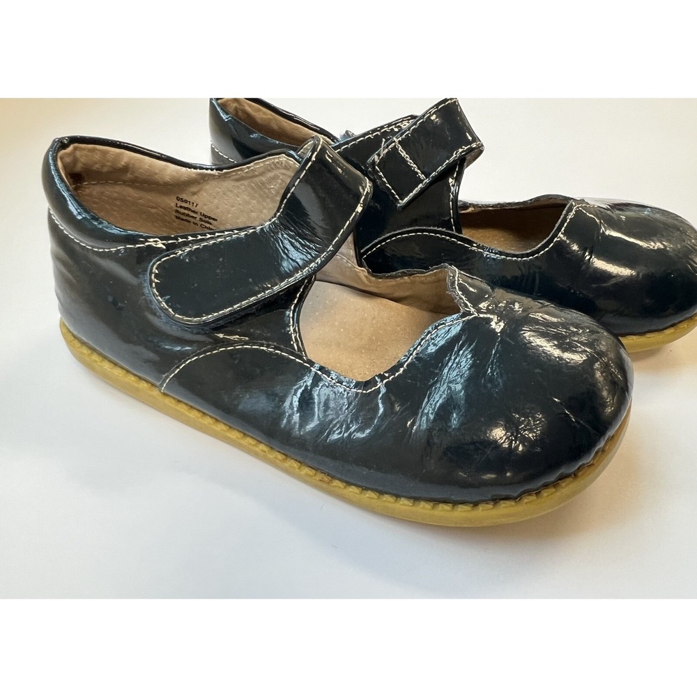 12 Girls Livie & Luca Patent Leather Astrid Mary Janes Midnight Blue Hook Loop